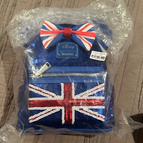 Loungefly Handbags - Loungefly Blue and Red Disney Union Jack Backpack